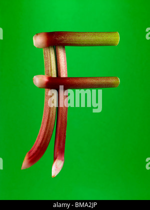 lettera F di alimento Foto Stock