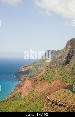 Costa di Na Pali del parco statale in Kauai, Hawaii Foto Stock