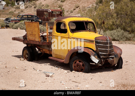 Abbandonato il carrello in Beatty Nevada USA Foto Stock