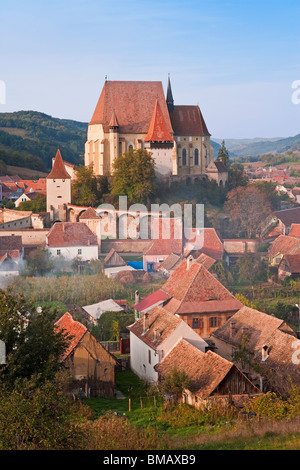 L'Europa, Romania, Transilvania, vicino Sighisoara, Biertan, Roma Medievale borgo fortificato del XV secolo la chiesa Foto Stock