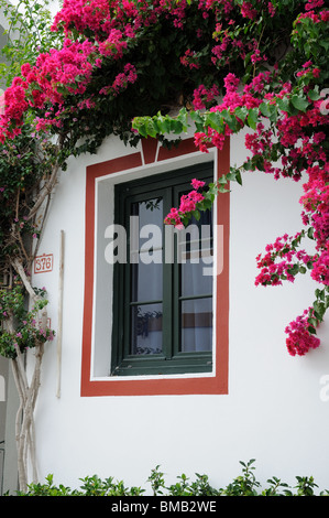 Finestra in Puerto de Mogan, Gran Canarie Spagna Foto Stock