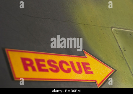 Segno di soccorso presso la War Memorial Museum, Ho Chi Mihn City, Vietnam Foto Stock