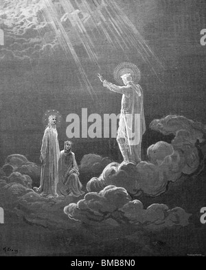 Incisione di Gustave Doré da Dante Alighieri nella Divina Commedia; Foto Stock