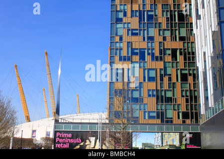 Penisola di Greenwich da O2 Arena di Londra Inghilterra Regno unito Gb Foto Stock