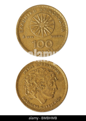100 Drachmen antica Grecia denaro Foto Stock