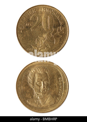 20 Drachmen antica Grecia denaro Foto Stock