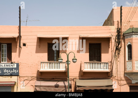 Balcone dettaglio sulla casa , Marrakech , Marocco , il Nord Africa Foto Stock