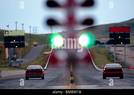 Drag racing luci avviamento Foto Stock