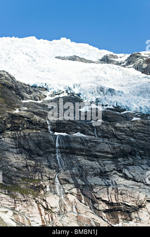 L' Antico congelati ghiacciaio Boyabreen Jostedalsbreen nel Parco Nazionale di Fjaerland Norvegia Foto Stock
