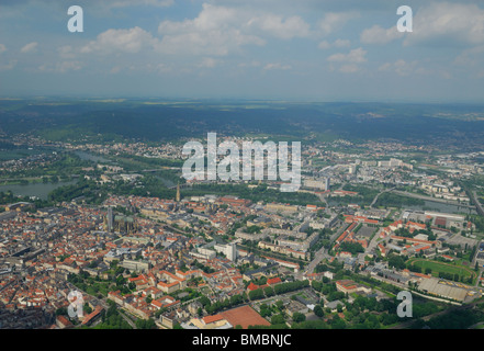 Vista aerea della città di Metz. Moselle, regione della Lorena, Francia Foto Stock