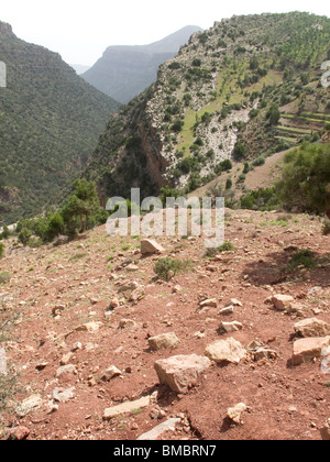 Tamgault Gorge Trail Atlante Marocco Foto Stock