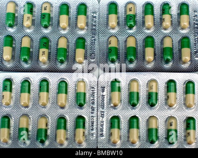 La fluoxetina anti-depressive capsule (Prozac) Foto Stock