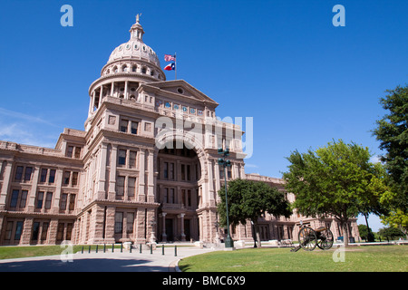 Parte anteriore del Texas State Capitol Building o statehouse di Austin Foto Stock