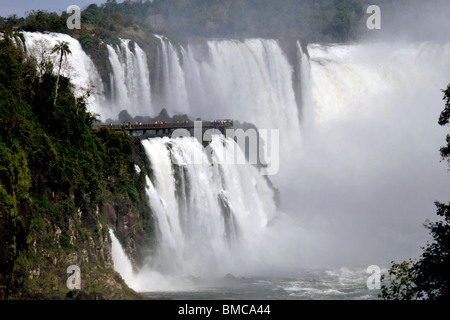 Salto Floriano, Iguassu Falls, Parco Nazionale di Iguazu, Puerto Iguazu, Brasile lato presa da Argentina Foto Stock