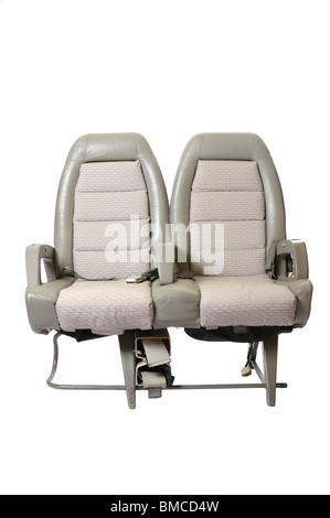 Concorde sedi piane su sfondo bianco Foto Stock