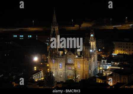 Arucas Cattedrale di notte. Gran canarie, Spagna Foto Stock