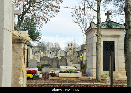 Cimitero Père-Lachaise, Parigi, Ile-de-France, Francia Foto Stock