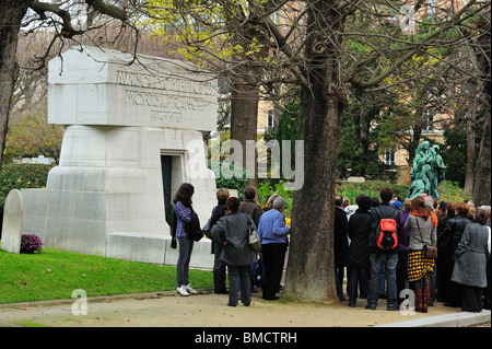 Soldati belgi monumento, cimitero Père-Lachaise, Parigi, Ile-de-France, Francia Foto Stock