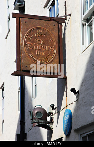 Divers Inn, Braye Bay, Alderney, Isole del Canale, Regno Unito Foto Stock