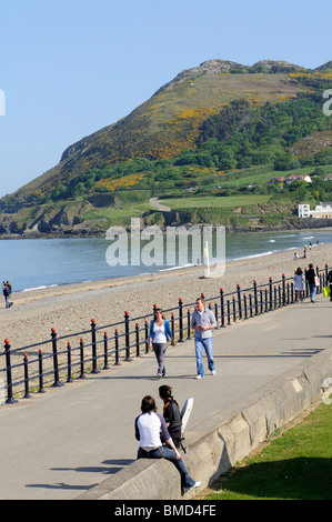 Il lungomare di Bray guardando verso la testa di Bray cittadina sul mare a sud di Dublino in County Wicklow Irlanda meridionale Foto Stock