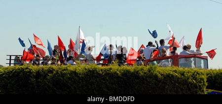 I membri di unirsi e di British Airways cabin crew sulla linea di picchetto Foto Stock