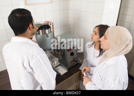 Farmacia gli studenti alla ricerca in Laboratorio Beirut Libano Medio Oriente Foto Stock