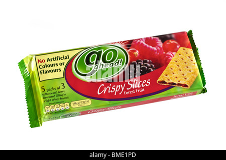Pacchetto di andare avanti di frutta di bosco fette croccanti Foto Stock