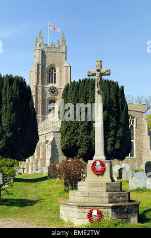 La quattrocentesca chiesa di Santa Maria in Stoke-da-Nayland nel Suffolk, Inghilterra Foto Stock