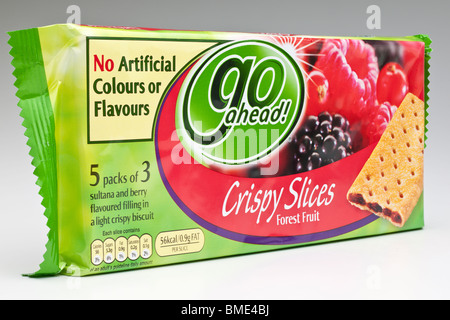 Pacchetto di andare avanti di frutta di bosco fette croccanti Foto Stock