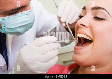 controllo dentale Foto Stock