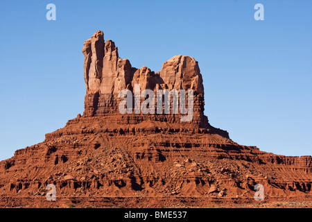 Monolito red rock formazione alla Monument Valley, Arizona. Foto Stock