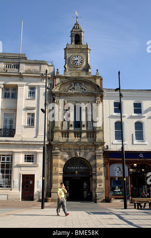 Ingresso alla Sala Mercato, Hereford, Herefordshire, England, Regno Unito Foto Stock