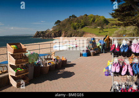 Regno Unito, Inghilterra, Devon, south coast, Blackpool Sands shop su soleggiate giornate estive Foto Stock