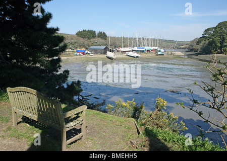 Paesaggio intorno a San Giusto in Roseland Cornwall in primavera Foto Stock