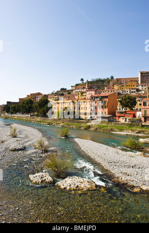 La città vecchia, Ventimiglia provincia di Imperia, Liguria, Italia Foto Stock