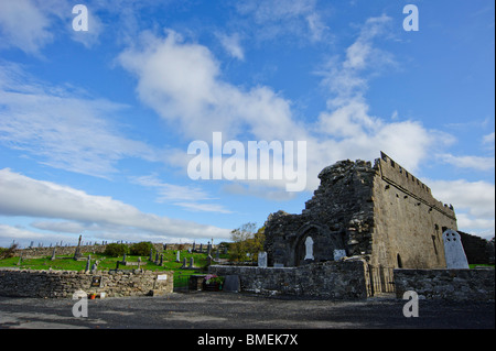 Murrisk Abbey, Murrisk, nella contea di Mayo, Provincia di Connacht, Irlanda Foto Stock