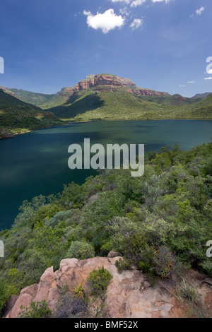 Verde e rigoglioso vista del Fiume Blyde Canyon in Mpumalanga , Sud Africa Foto Stock