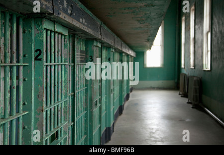 Un Cellblock presso la Old Idaho penitenziere a Boise, Idaho Foto Stock