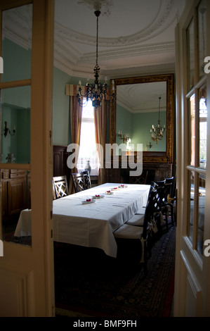 La sala da pranzo, Manor House in Belgio Foto Stock