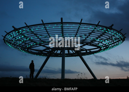 Silhouette di Halo Panopticon in Southampton Foto Stock