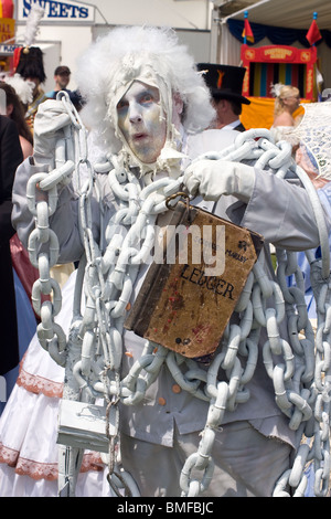 Dickens festival dickensian vittoriano caratteri high street rochester Kent England Regno Unito Europa Foto Stock