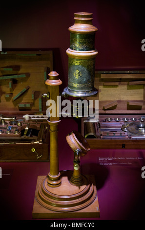 Oppelt microscopio bronzo Germania 1780 Foto Stock