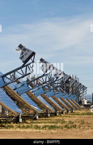Piatti solare su una fattoria solare nei pressi di Peoria, Arizona, Stati Uniti d'America Foto Stock