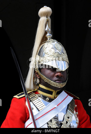 Soldato presso la sfilata delle Guardie a Cavallo in London, Gran Bretagna REGNO UNITO Foto Stock
