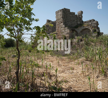 La Turchia Antalya - Perge o antica Pergamon - La Basilica Cristiana o precoce romana chiesa rovina Foto Stock