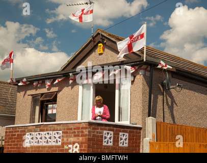 Una casa in Jaywick Sands, Essex, Regno Unito Foto Stock