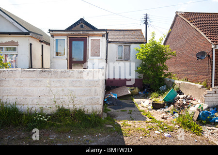 Case in Jaywick Sands in Essex, Regno Unito Foto Stock