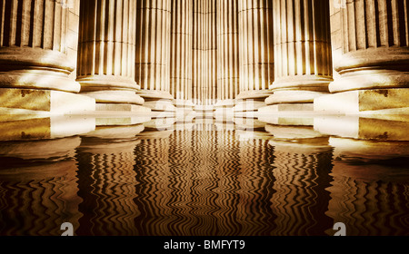 Close-up di colonne classiche Foto Stock