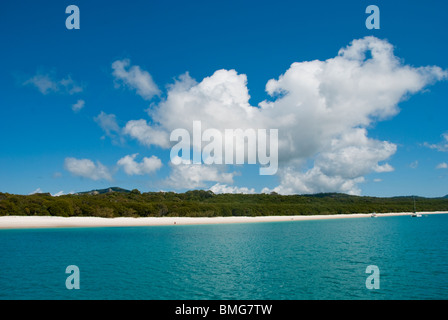 Una splendida vista di Whitehaven Beach nelle isole Whitsunday Foto Stock