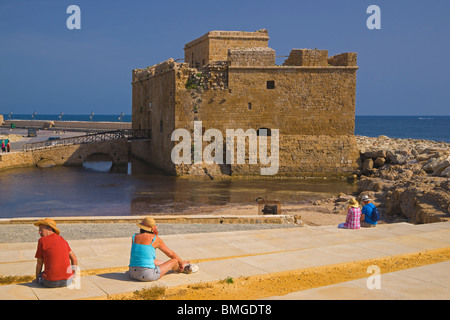 Cipro Paphos, pafos, porto, fort. Foto Stock